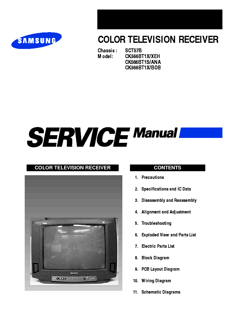 SAMSUNG CK566BT1 SCT57B CHASSIS SM service manual (1st page)