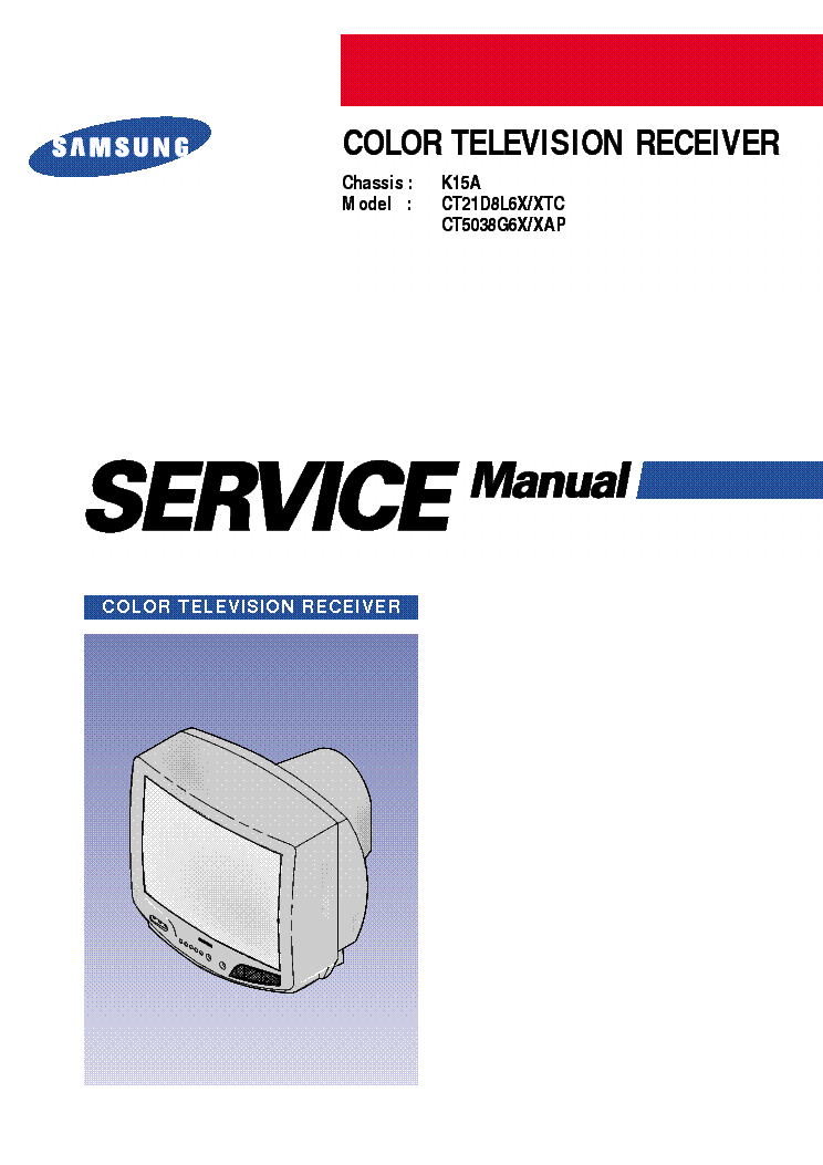 SAMSUNG CT21D8L6X CT5038G6X CHASSIS K15A SM service manual (1st page)