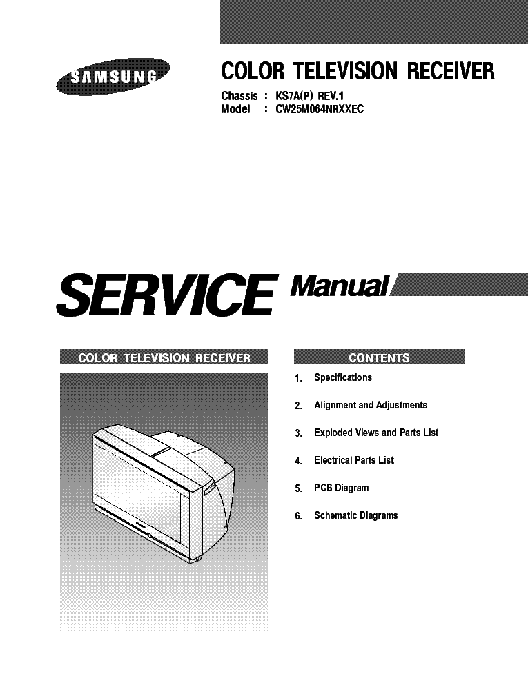 SAMSUNG CW25M064NRX-XEC CHASSIS KS7A-P SM Service Manual download ...
