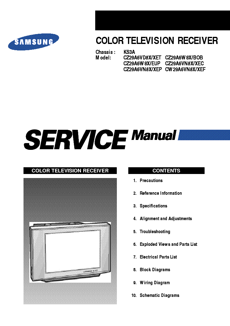 SAMSUNG CZ29A6VD8X service manual (1st page)