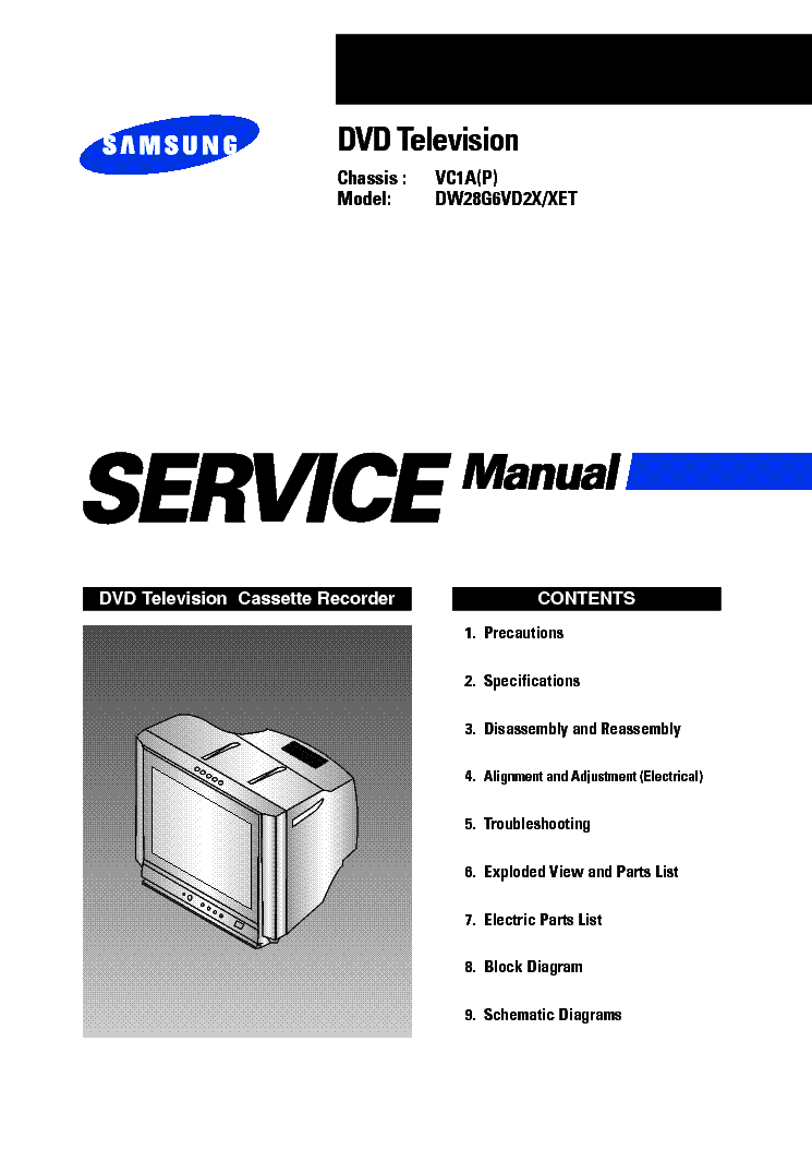SAMSUNG DW28G8VD2X XET-CHASISVC1A-P- service manual (1st page)