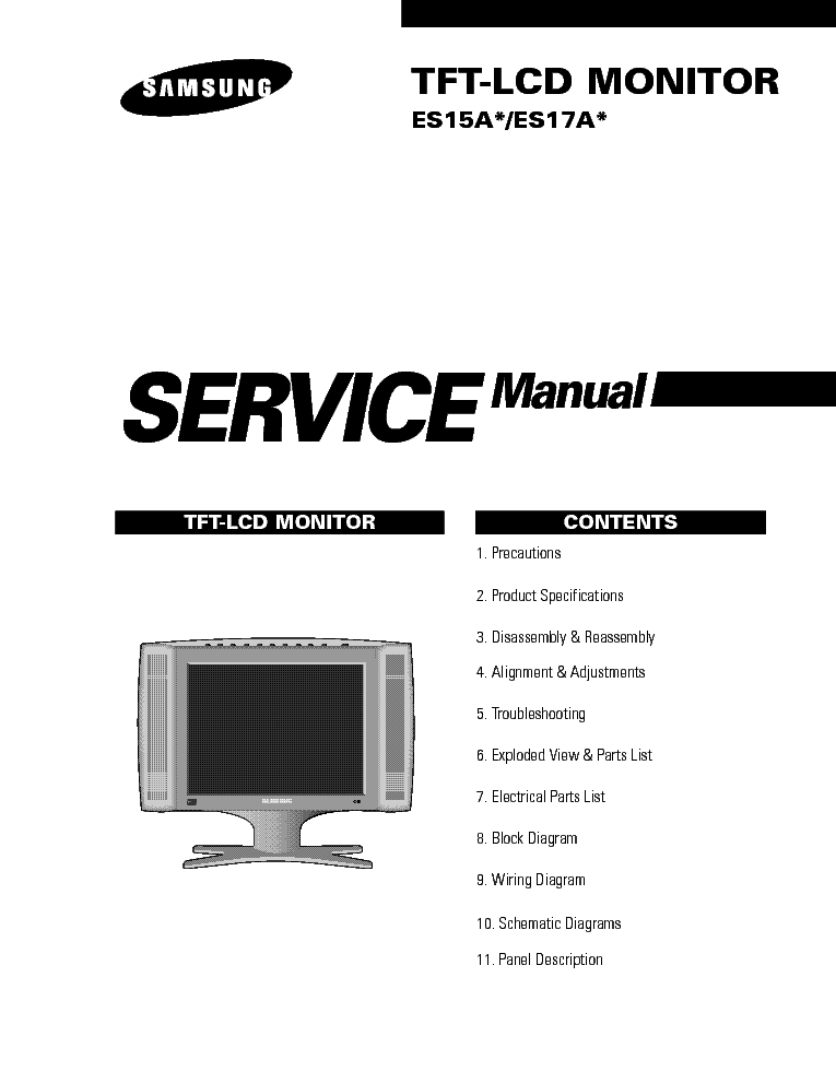 SAMSUNG ES15A CHASSIS LCDTV service manual (1st page)