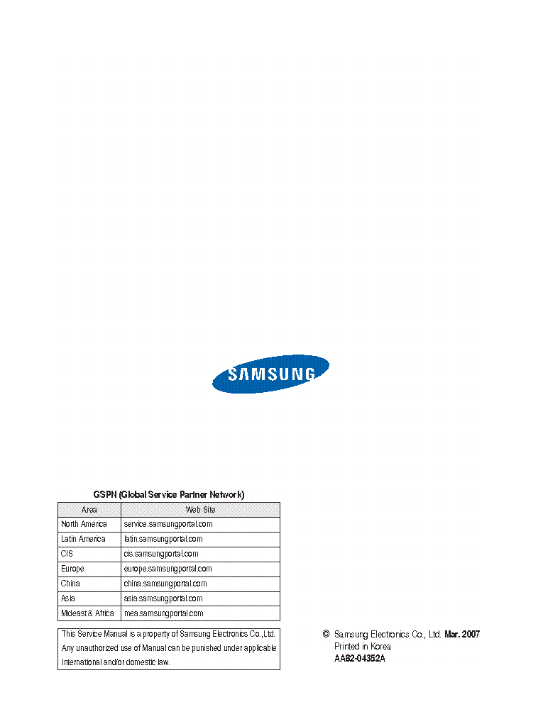 SAMSUNG F30A CALLA CHASSIS PS42Q96HDX PLASMA TV SM service manual (2nd page)