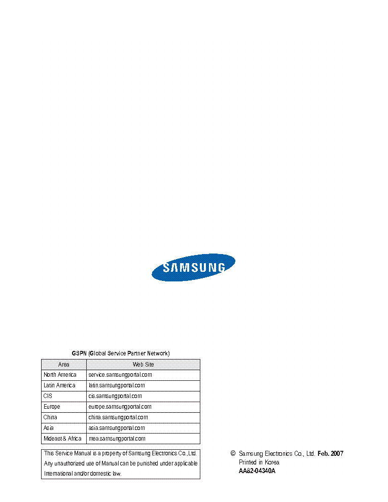 SAMSUNG F34B LILY CHASSIS HPT4254X PLASMA service manual (2nd page)