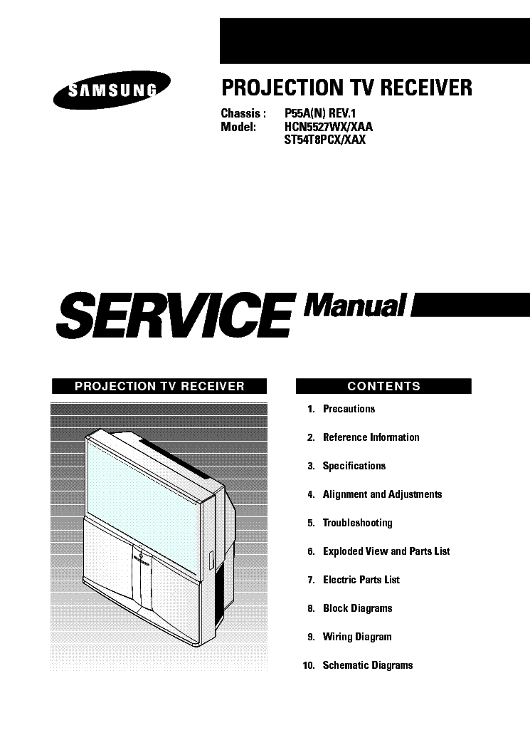SAMSUNG HCN5527WX XAA ST54T8PCX XAX CH P55A-N REV.1 service manual (1st page)