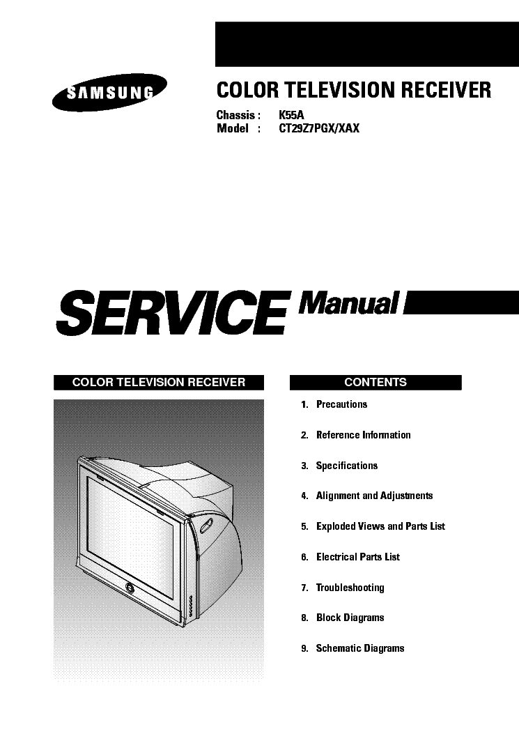 SAMSUNG K55A CHASSIS CT29Z7PGX service manual (1st page)