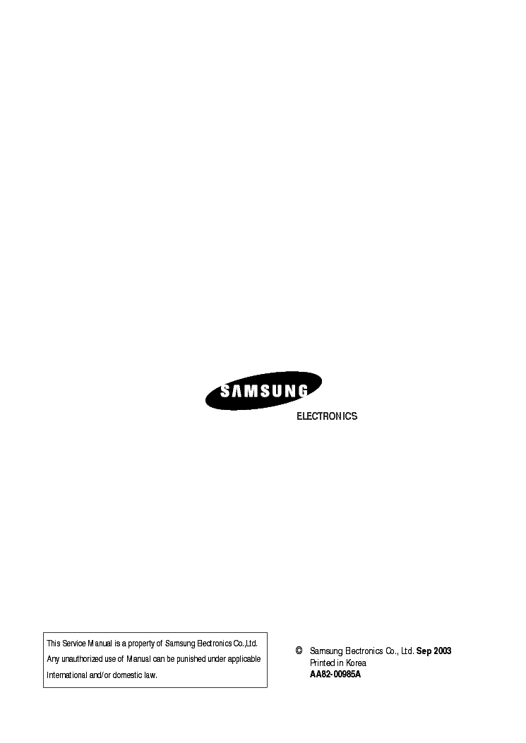 SAMSUNG K55A CHASSIS CW29A116TGXXEC TV SM service manual (2nd page)