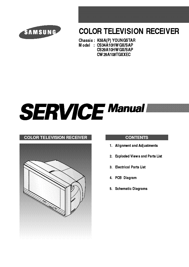 SAMSUNG K55A CHASSIS YOUNGSTAR CS34A10HWGX service manual (1st page)