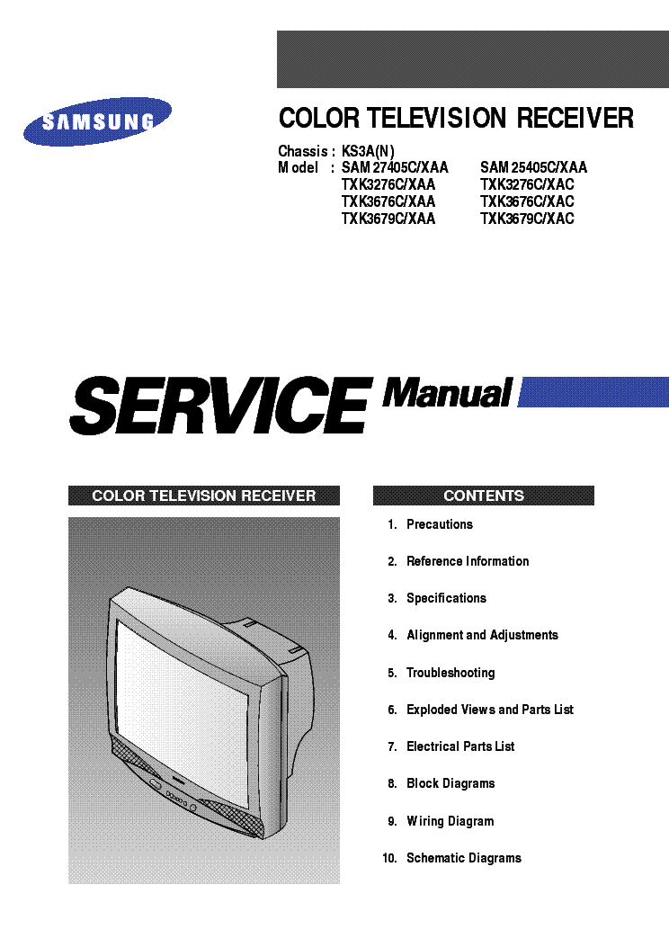SAMSUNG KS3A CHASSIS SAM27405C Service Manual download, schematics ...