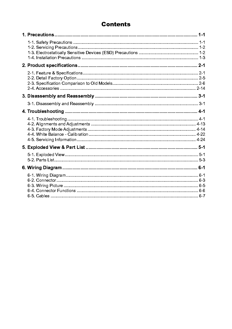 SAMSUNG LA-32 37 40 46-C550J1R service manual (2nd page)