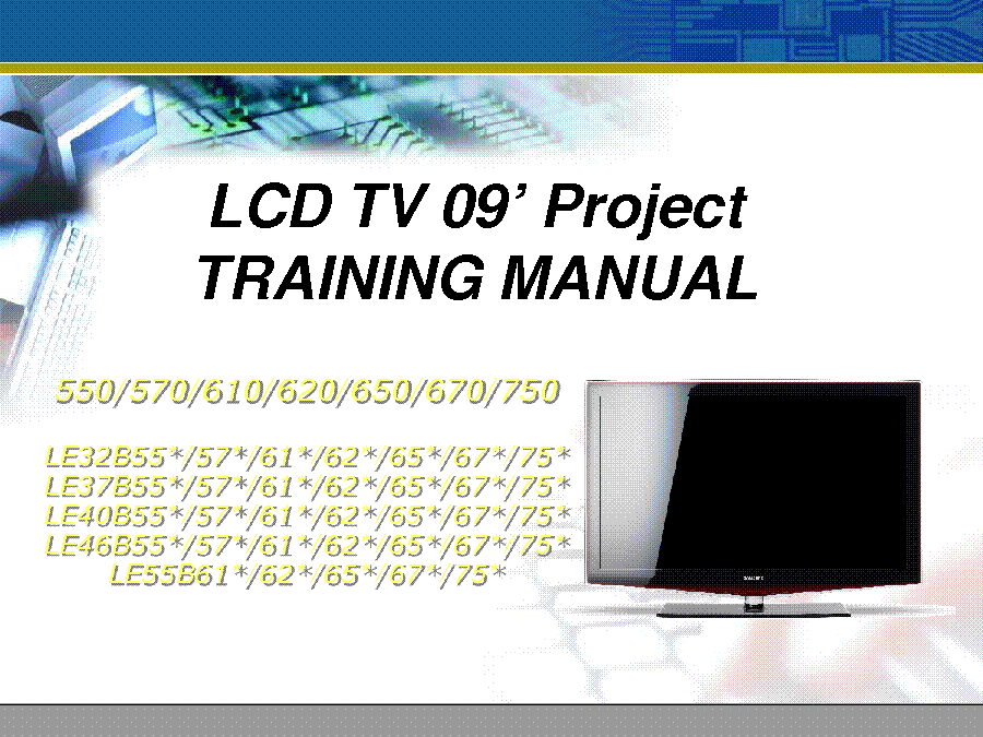 SAMSUNG LE32B55 service manual (1st page)