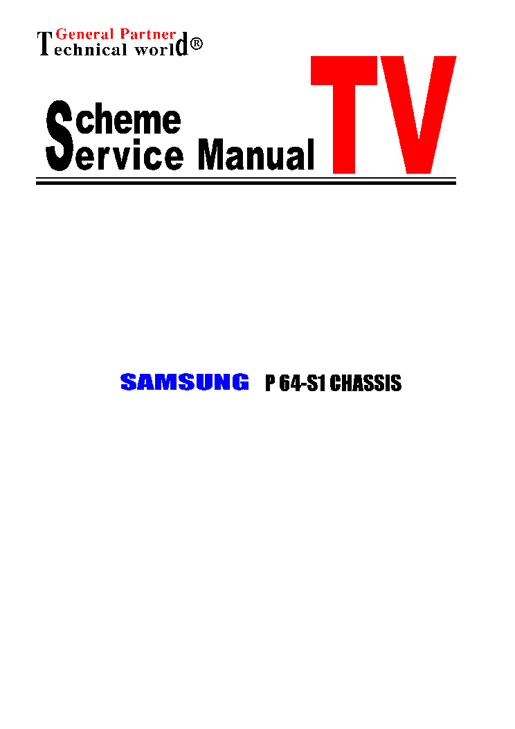 SAMSUNG P64SH1 CHASSIS TV D SCH service manual (1st page)