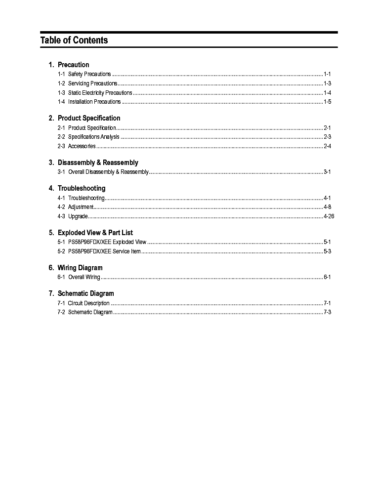 SAMSUNG PDP TV PS58P96FDXXEE CHASSIS F30A P EUROPE 58FHD SAFFRON SM service manual (2nd page)