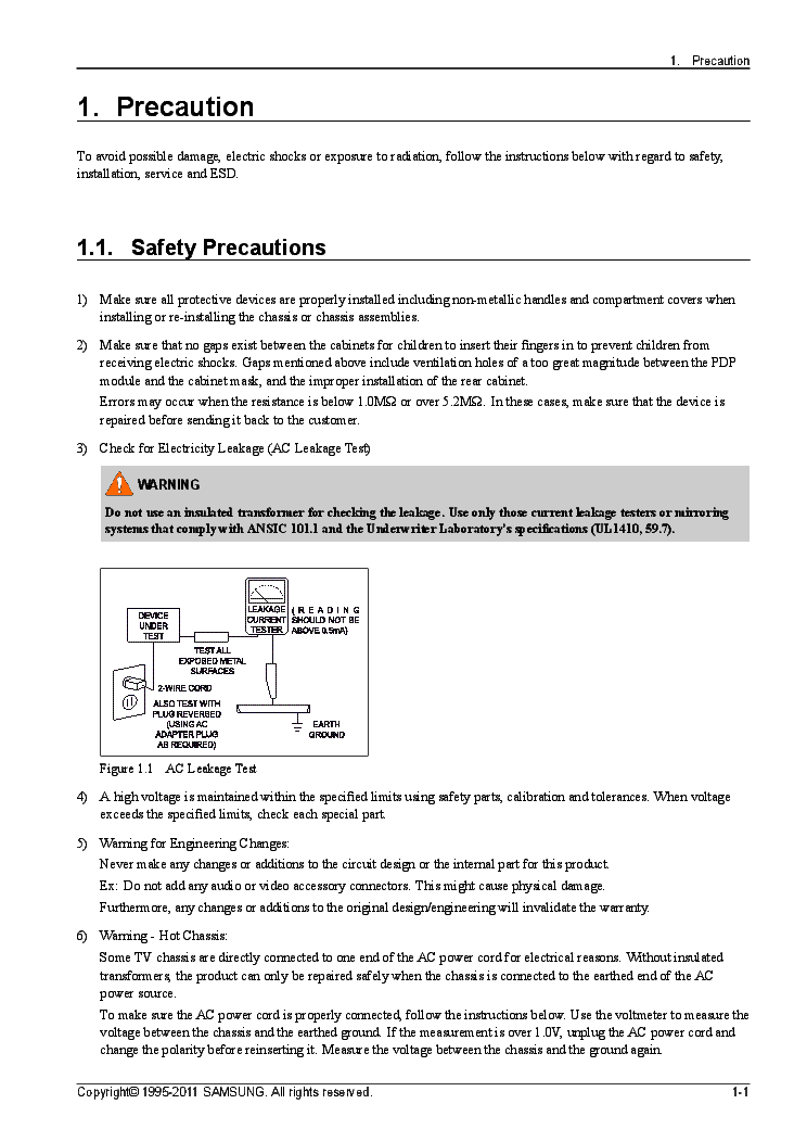 SAMSUNG PS51D6900DSXXC CHASSIS F86A PDP TV service manual (2nd page)