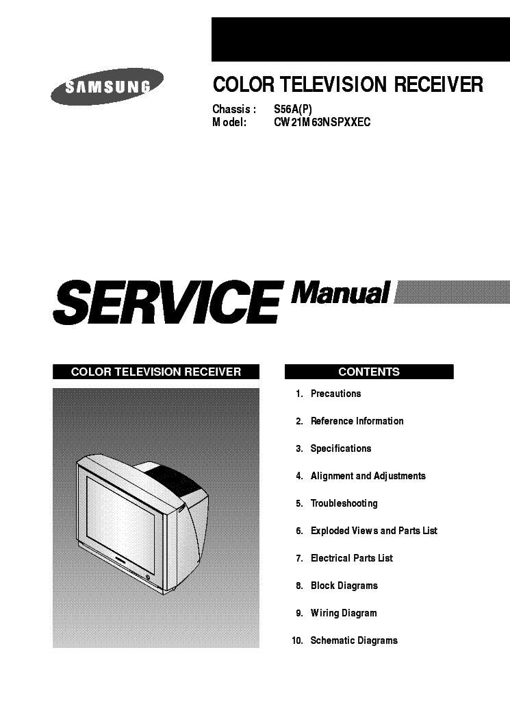 SAMSUNG S56A CHASSIS CW21M63NSPXXEC SM service manual (1st page)