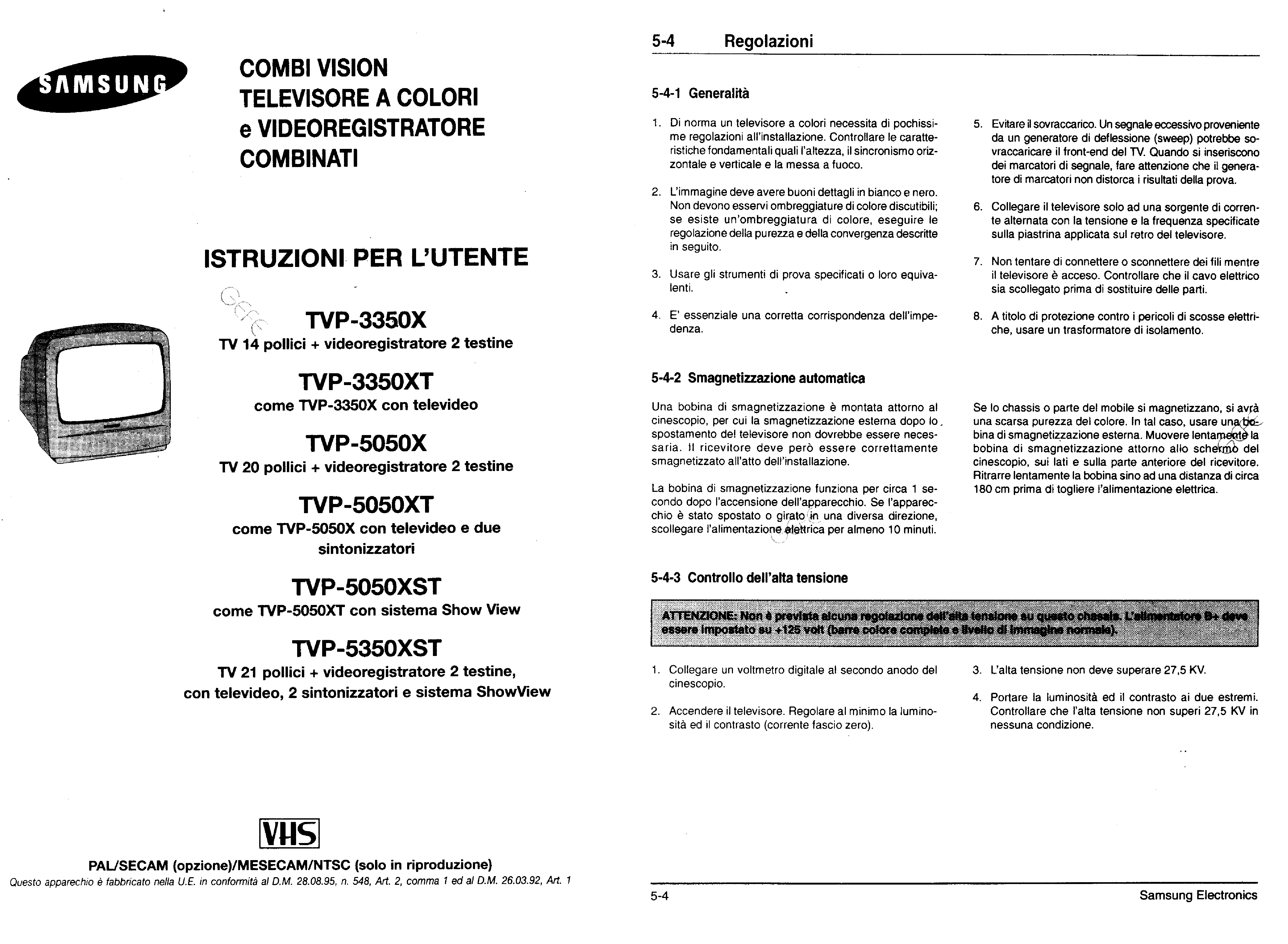 SAMSUNG TVP-3350 5050 5350 SCH service manual (1st page)