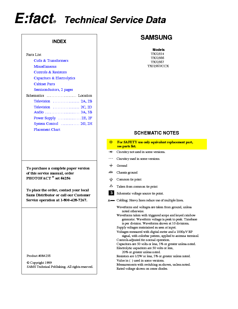 SAMSUNG TXJ2554 2566 2567 SCH service manual