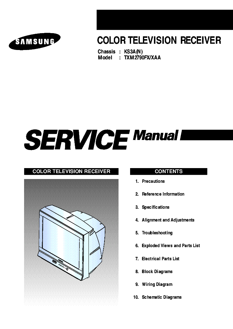 SAMSUNG TXM2790FX-XAA CHASSIS KS3A N SM service manual