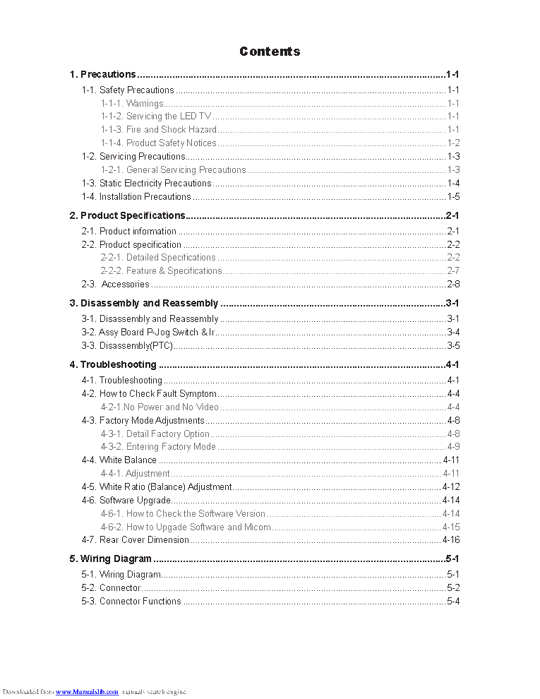 SAMSUNG UA23H4003AR CHASSIS U8BA SM Service Manual download, schematics ...