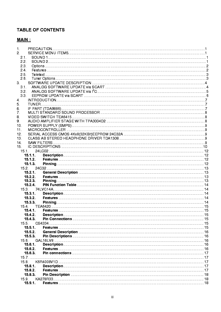 SANYO 17MB15-5-42-INCH service manual (2nd page)
