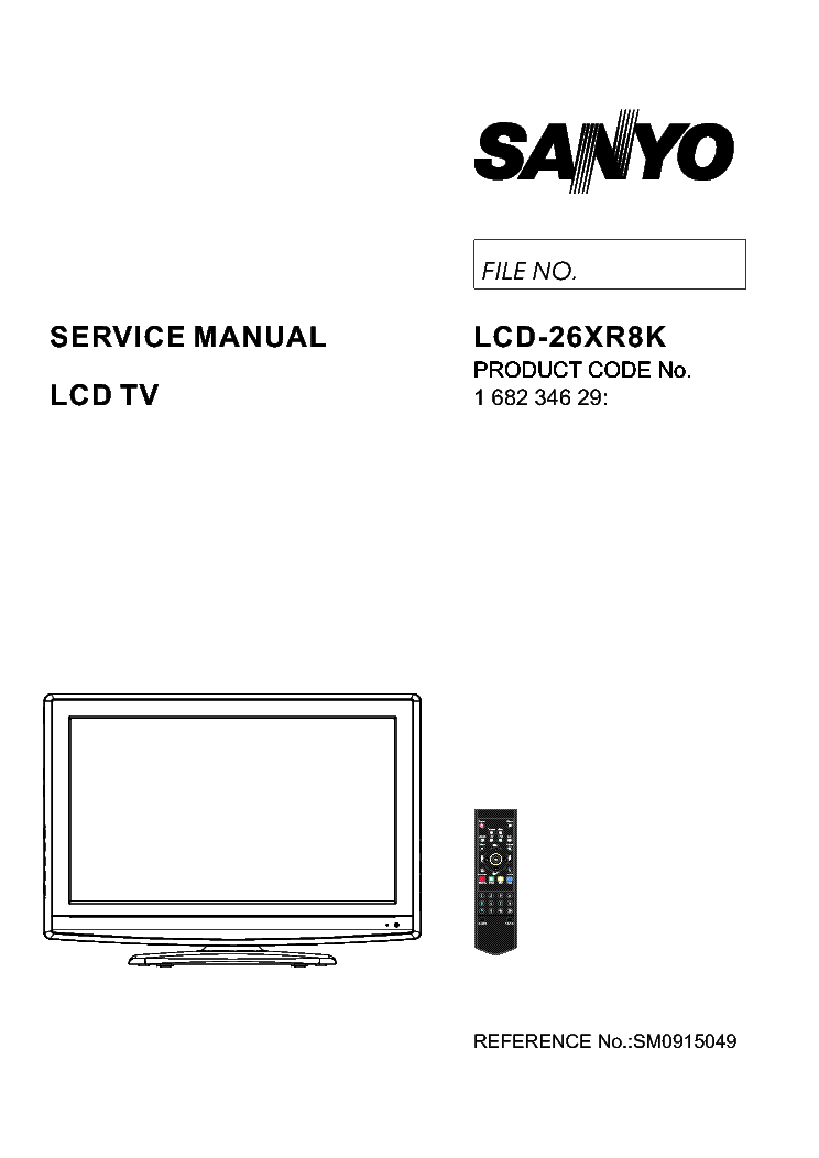 SANYO 26XR8K service manual (1st page)