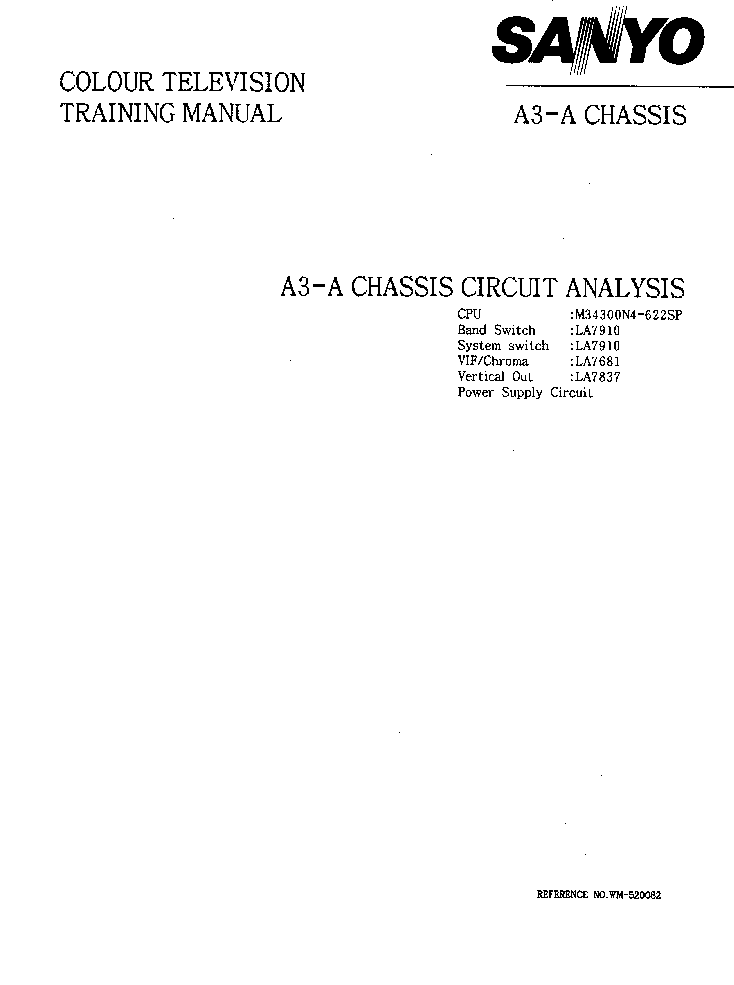 SANYO CH A3-A service manual (1st page)