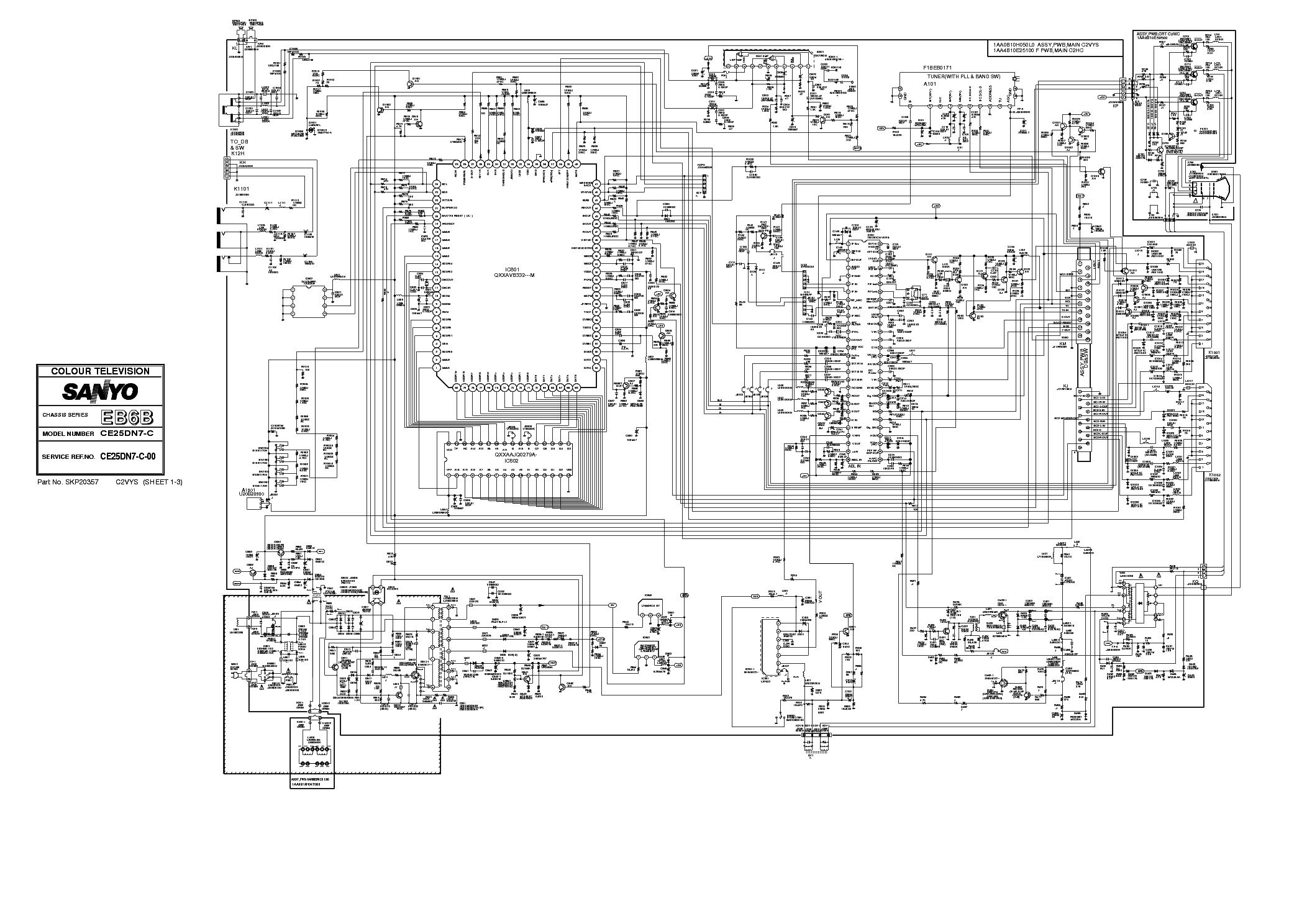 SANYO CHASSIS EB6-B CE25DN7-C service manual (1st page)