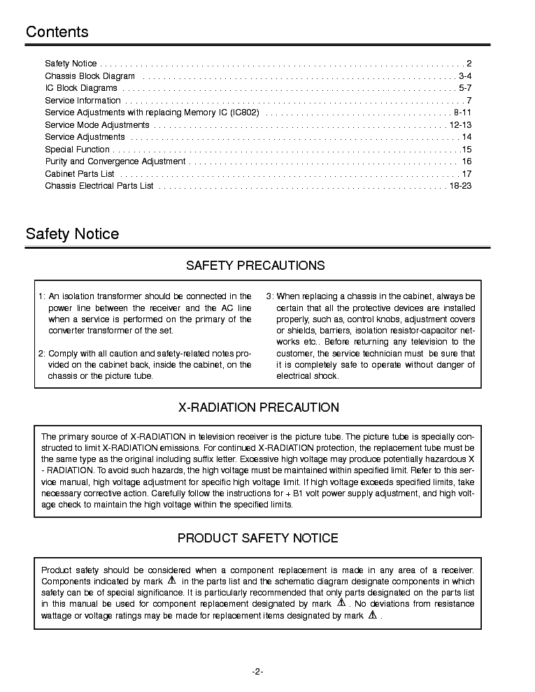 SANYO CP21SA1-G CHASSIS AC5-G SM service manual (2nd page)