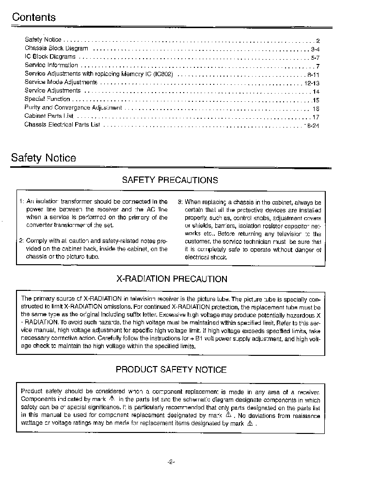 SANYO CP21SA1 CHASSIS AC5-A SM service manual (2nd page)