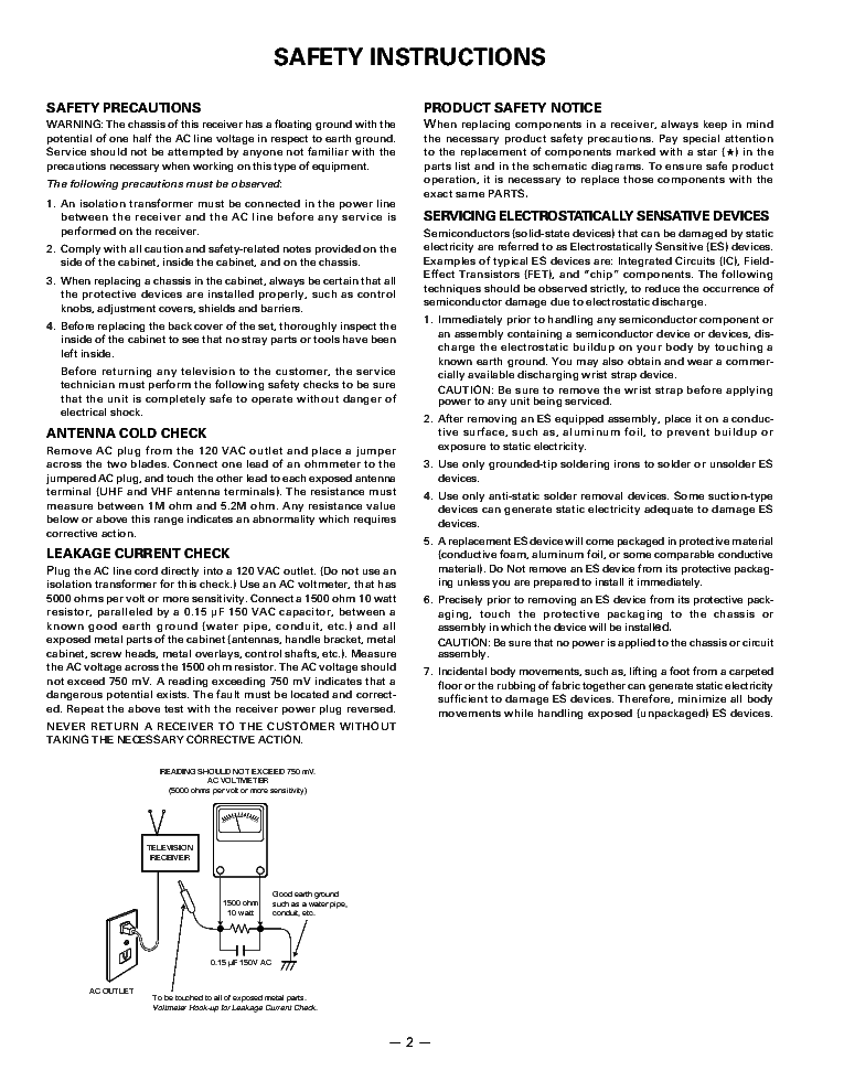 SANYO DP26746 service manual (2nd page)