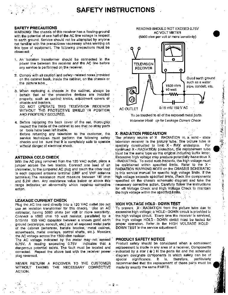 SANYO DS25430 service manual (2nd page)