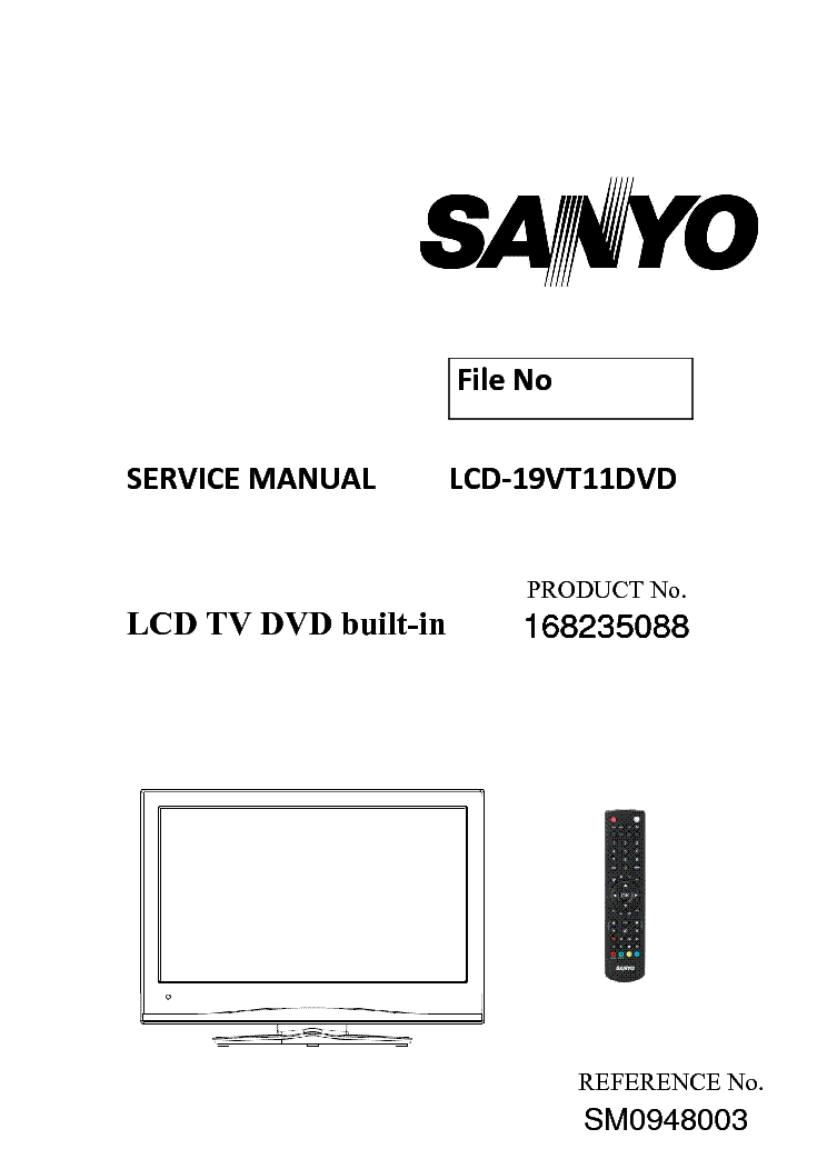 SANYO LCD-19VT11DVD CHASSIS 17MB60-4 SM service manual (1st page)