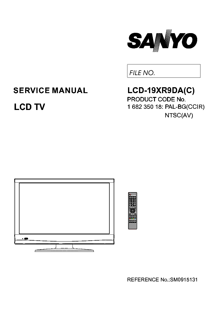 SANYO LCD-19XR9DA C 1-682-350-18 SM service manual (1st page)