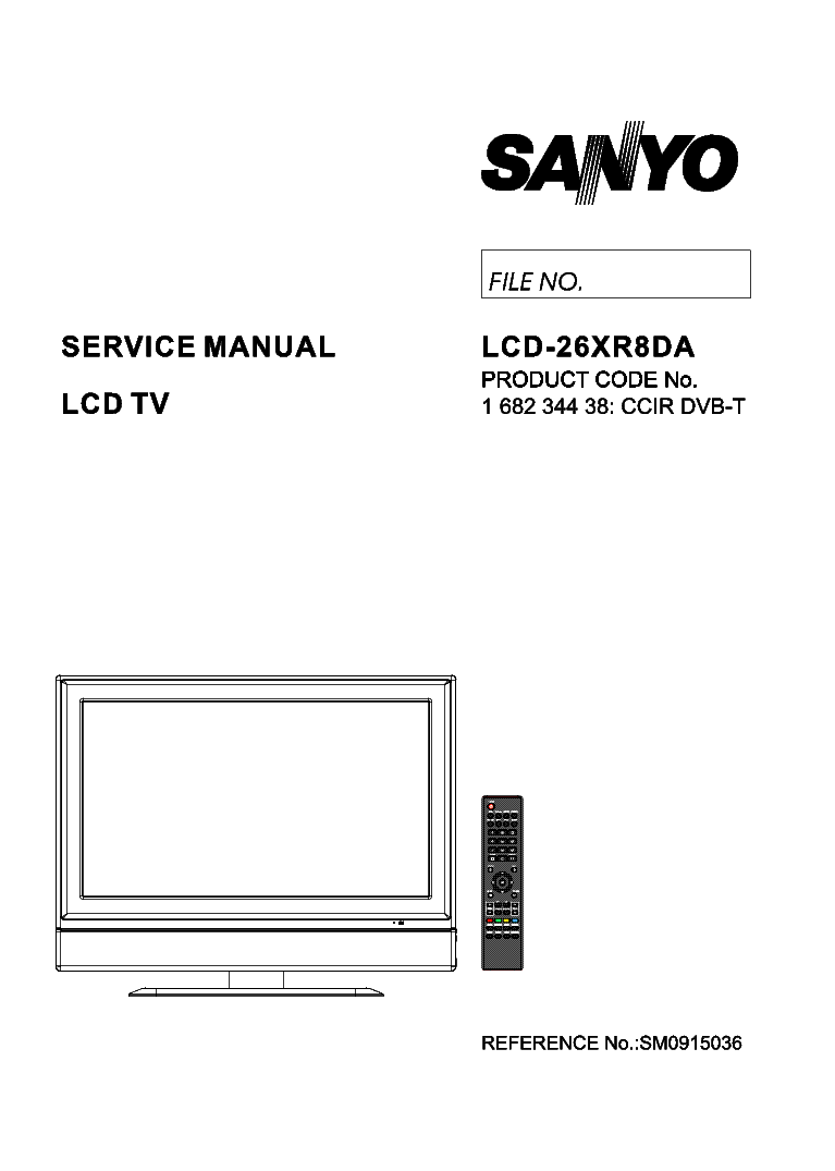 SANYO LCD-26XR8DA 1-682-344-38 SM Service Manual download, schematics ...