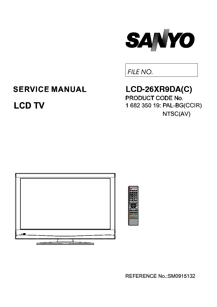 SANYO LCD-26XR9DA C 1-682-350-19 SM service manual (1st page)