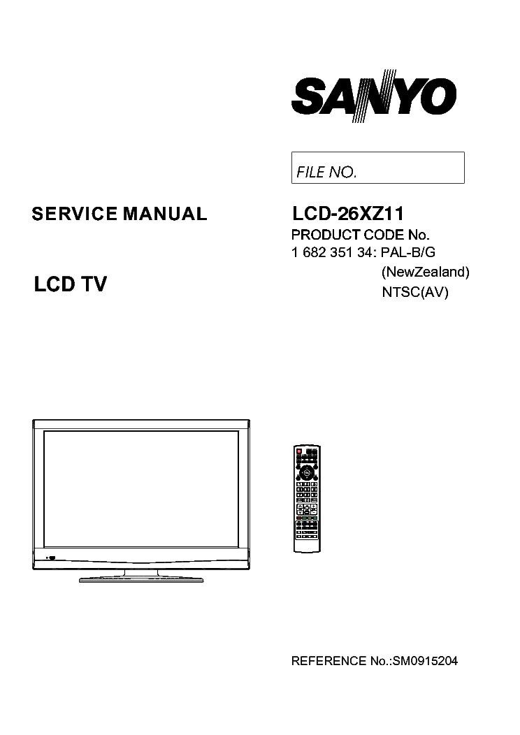 SANYO LCD-26XZ11 1-682-351-34 SM service manual (1st page)