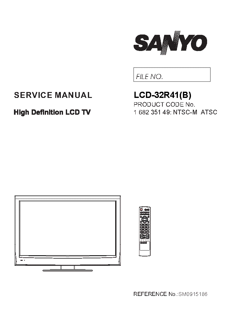 SANYO LCD-32R41B SM service manual (1st page)