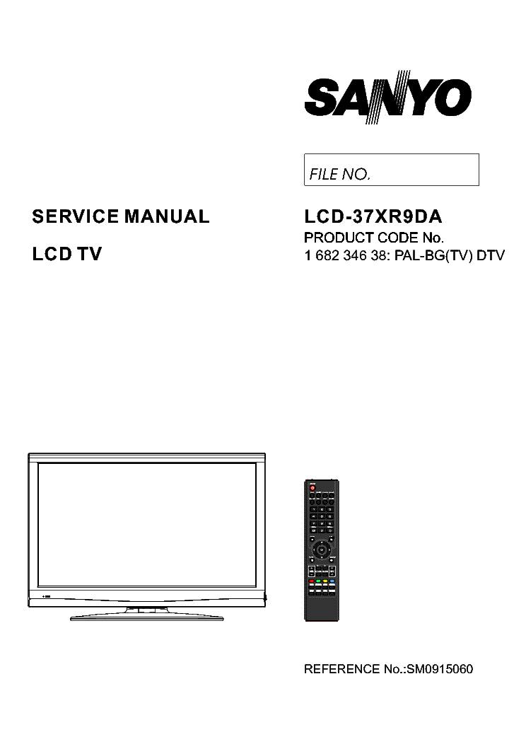 SANYO LCD-37XR9DA SM Service Manual download, schematics, eeprom