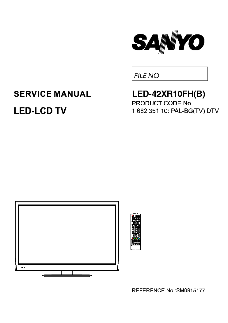 SANYO LED-42XR10FH-B 1-682-351-10 SM service manual (1st page)