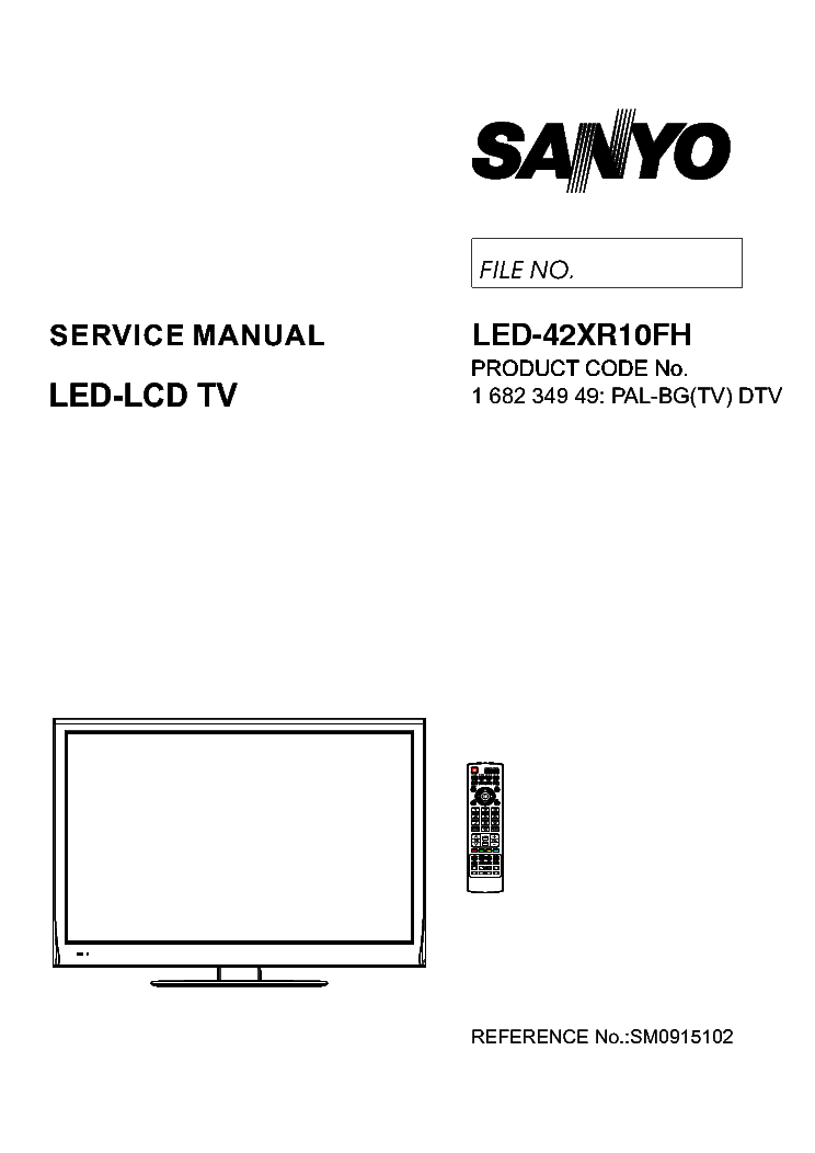 SANYO LED-42XR10FH 1-682-349-49 SM service manual (1st page)