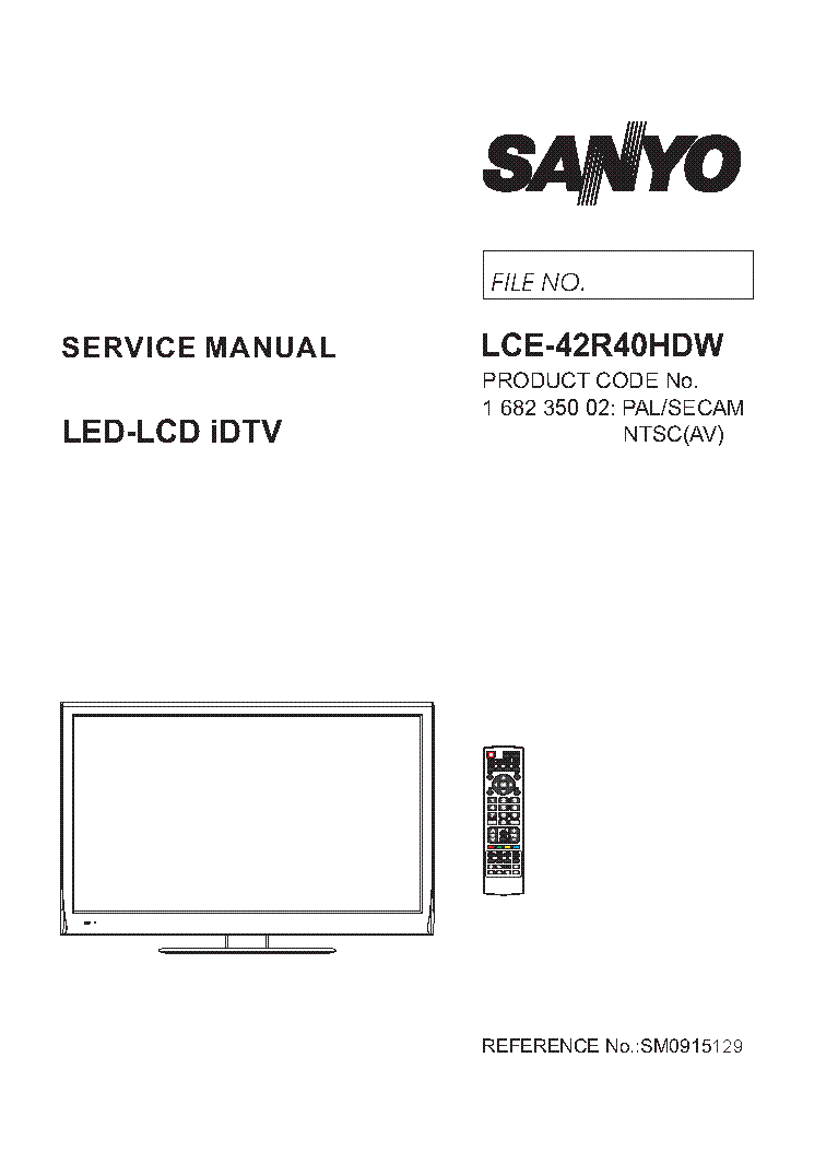 SANYO SM0915129-00 LCE-42R40HDW service manual (1st page)