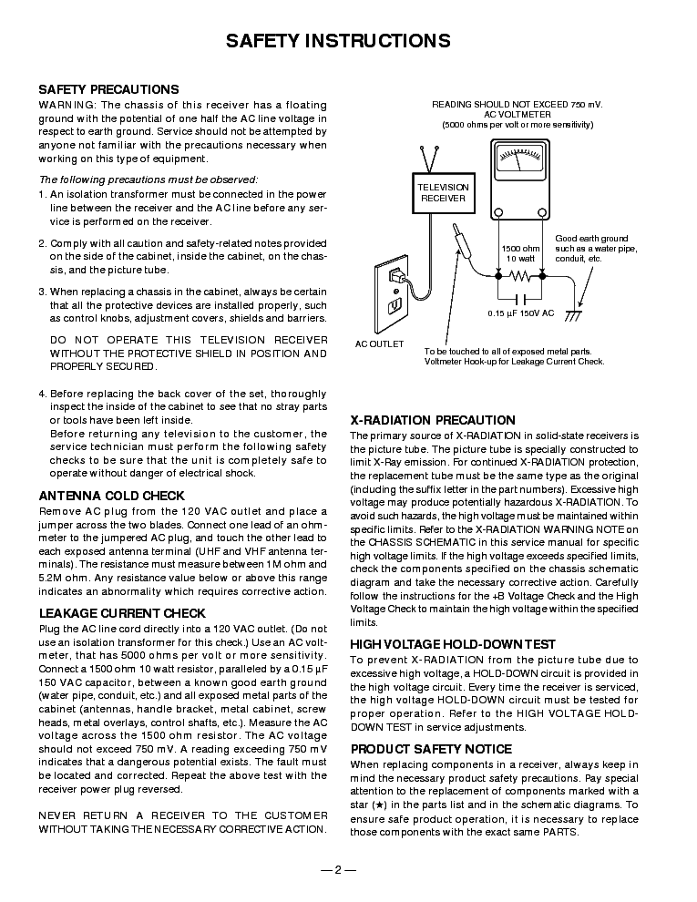 SANYO TV AVM-2751S G7V-2751S0 SM service manual (2nd page)