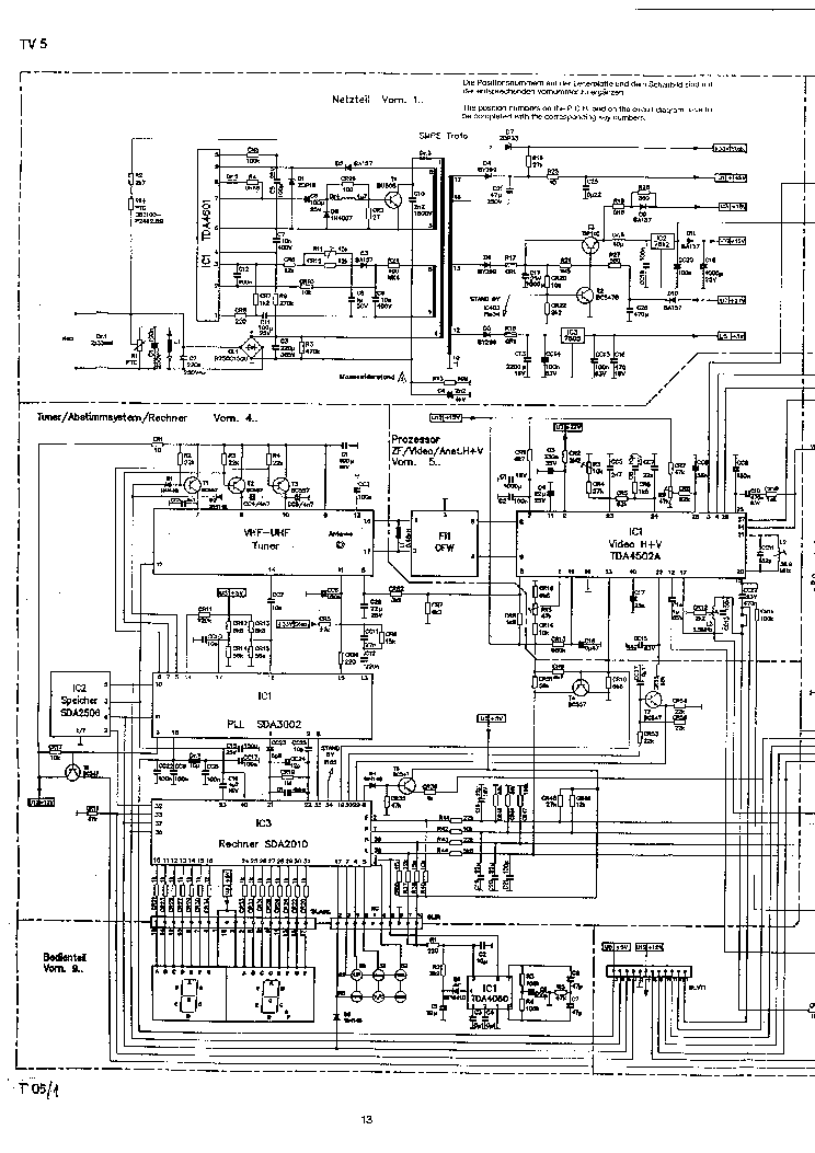 Schneider Chassis Tv5 1 Schematic Diagram Service Manual