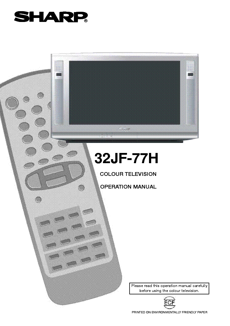 SHARP 32JF-77H service manual (1st page)