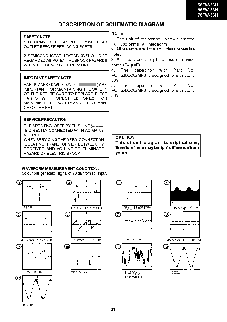 SHARP 56,66,76FW-53H SCH service manual (1st page)