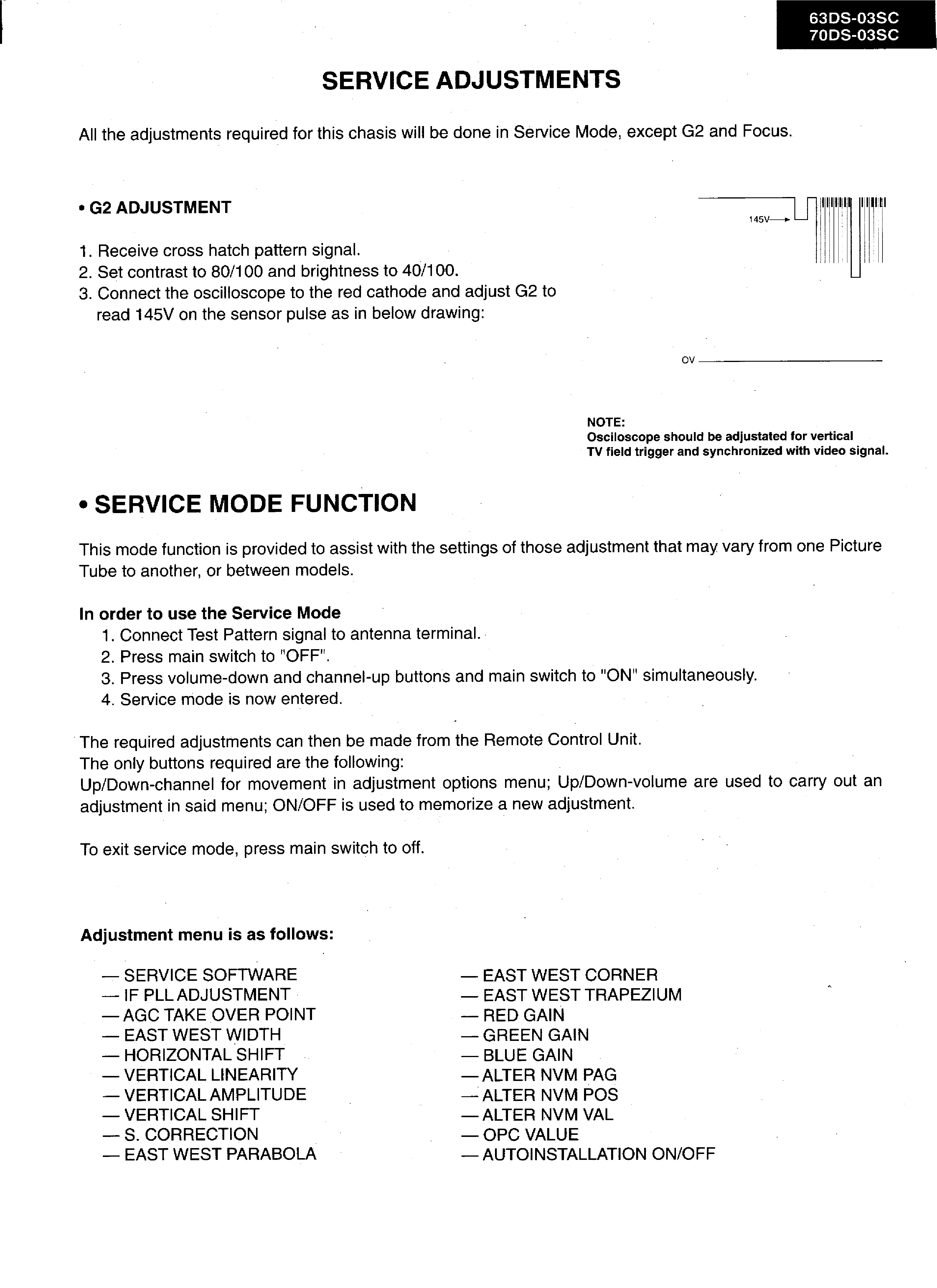 SHARP 63 70DS03S CHASSIS-CA10 service manual (2nd page)
