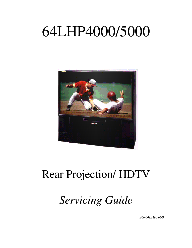 SHARP 64LHP4000 64LHP5000 SERVICE-GUIDE service manual (1st page)