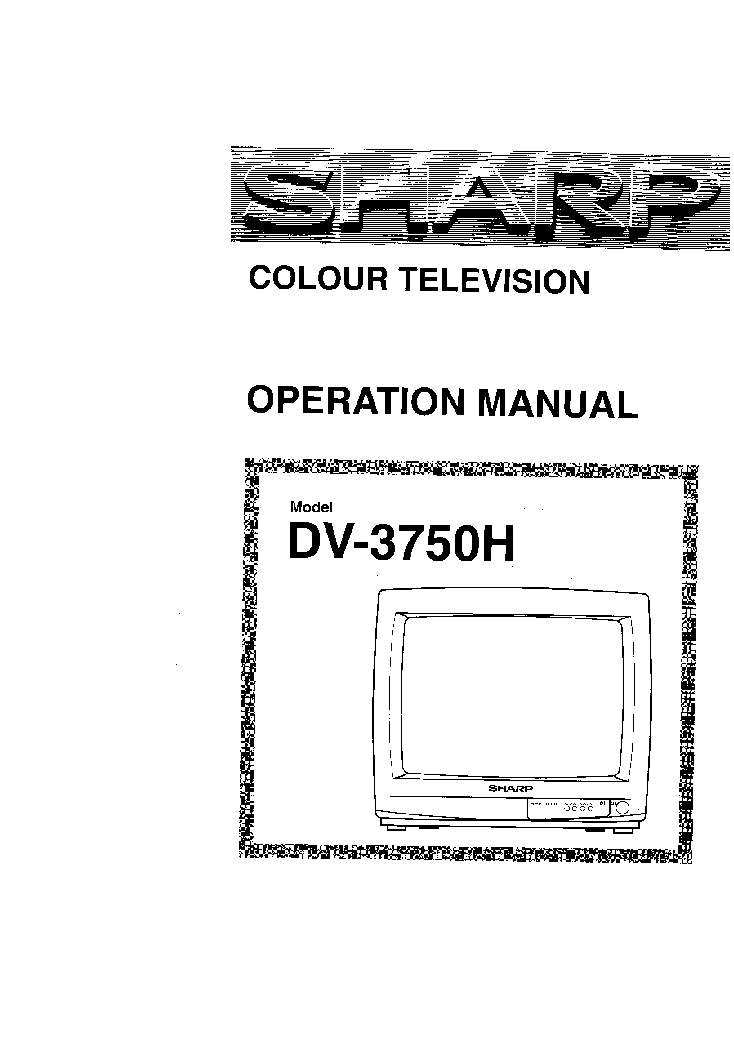 SHARP DV3750H TV SM service manual (1st page)