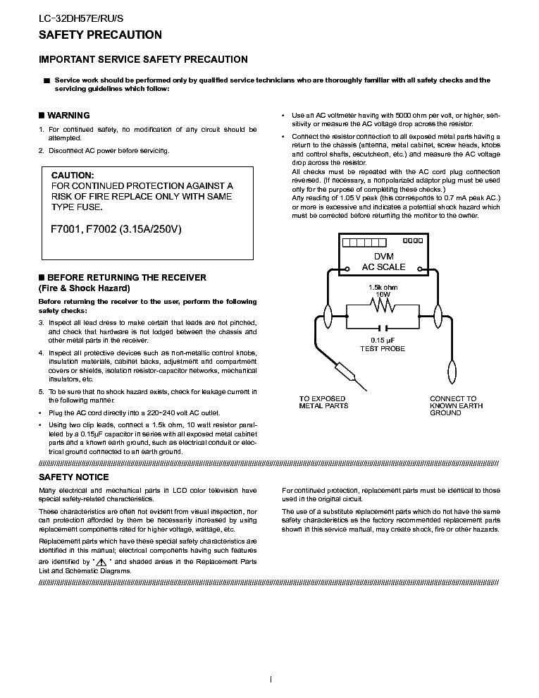 SHARP LC-32DH57E RU S service manual (2nd page)