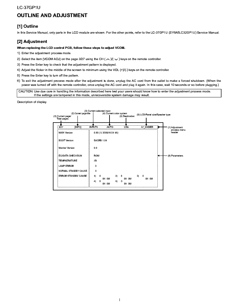SHARP LC-37GP1U SUPP service manual (2nd page)